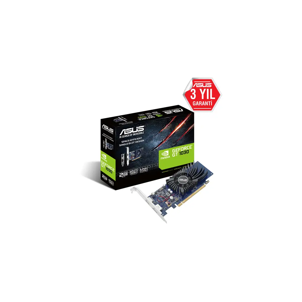 ASUS GT 1030 GT1030 2G-BRK 64 Bit GDDR5 2 GB Ekran Kartı