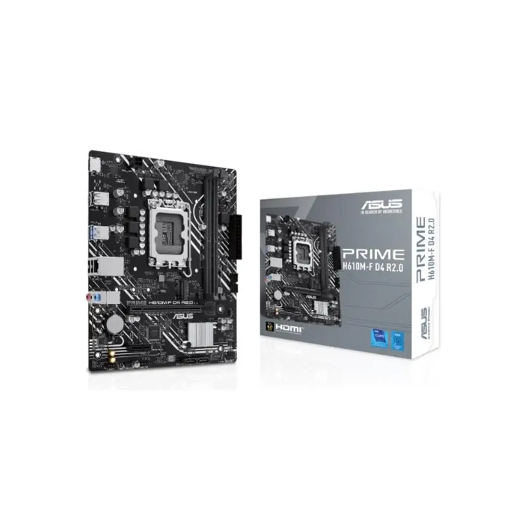 ASUS MB PRIME H610M-F D4 R2.0 INTEL H610 LGA1700 DDR4 3200 HDMI M2 USB3.2 MATX ASUS MB 5X PROTECTION III ARMOURY CRATE AI SUITE 3