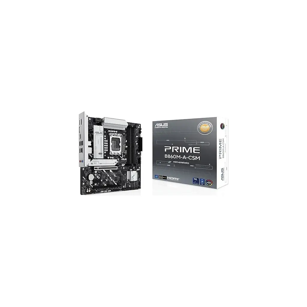 ASUS PRIME B860M-A-CSM Intel B860 LGA1851 DDR5 8666 2xDP HDMI Çift M2 USB3.2 Gen 2x2 AURA RGB 2.5Gbit LAN mATX 7+1+1 Güç Aşamaları, 1xGen5 M.2, Ready