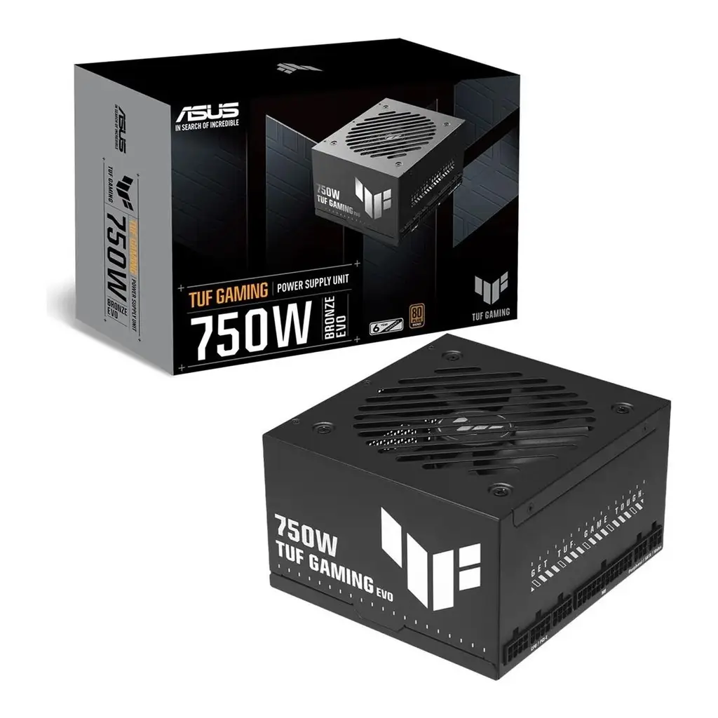 ASUS TUF GAMING 750W BRONZE EVO PSU ATX 3.1 FULL MODÜLER 80 PLUS BRONZE ASKERİ SINIF SERTİFİKASYON ÇİFT BİLYALI FAN KORUMALI PCB 6 YIL GARANTİ