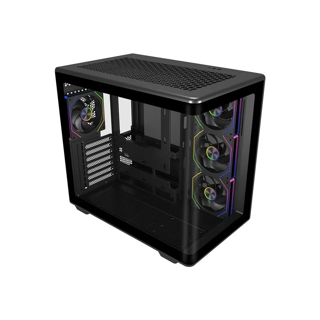 CM Elite 600 Curve TG Siyah 850W 80+ Gold Gen5 ARGB 4x12cm Fan, Back-Connect destekli MidTower Kasa