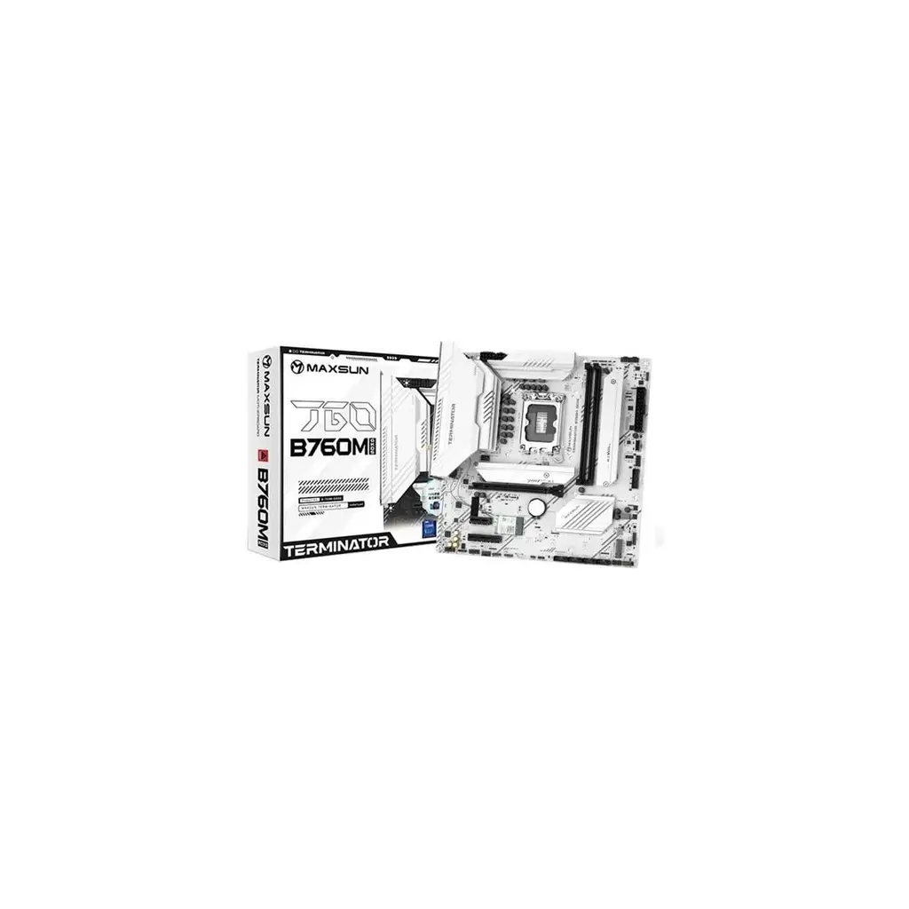 Maxsun Terminator B760M GKD5 ICE LGA1700 DDR5 7600 Mhz M.2 HDMI mAtx Intel Anakart Beyaz