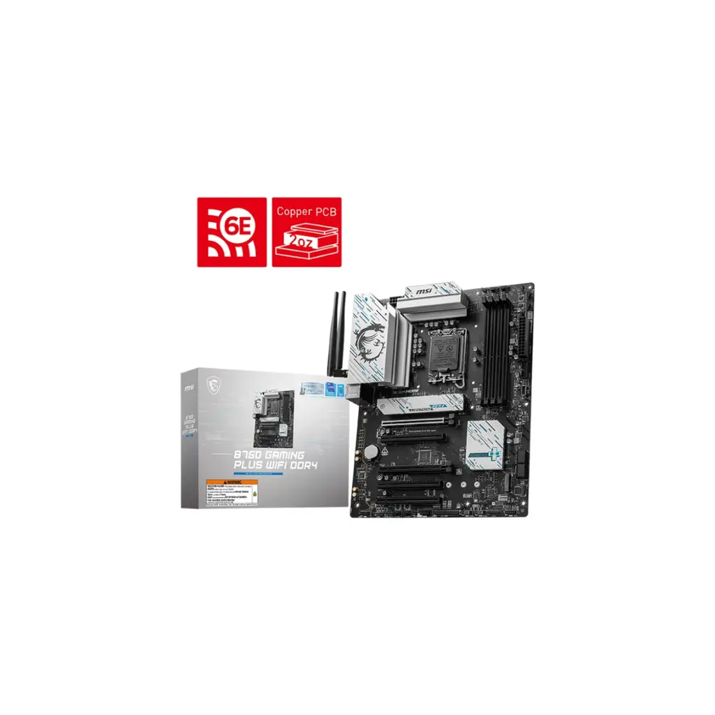 MSI B760 GAMING PLUS WIFI SOKET 1700 DDR4 5333(OC) PCI-E ,M.2 USB3.2 HDMI,DP 1X 2.5G LAN WI-FI 6E ATX