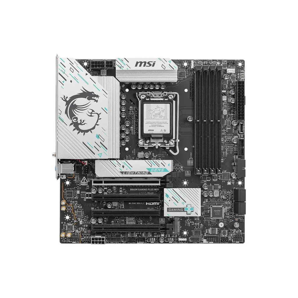 MSI MB B860M GAMING PLUS WIFI SOKET 1851 DDR5 8600MHZ(OC) 3XM.2 1X TB4 HDMI DISPLAY 5G LAN WIFI 7 MATX