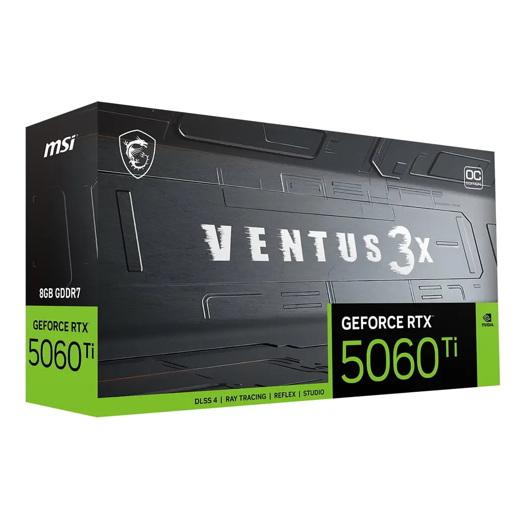 MSI VGA GEFORGE RTX 5060 TI 8G VENTUS 3X OC RTX5060TI 8GB GDDR7 128B DX12 PCIE 5.0 X16 (3XDP 1XHDMI)