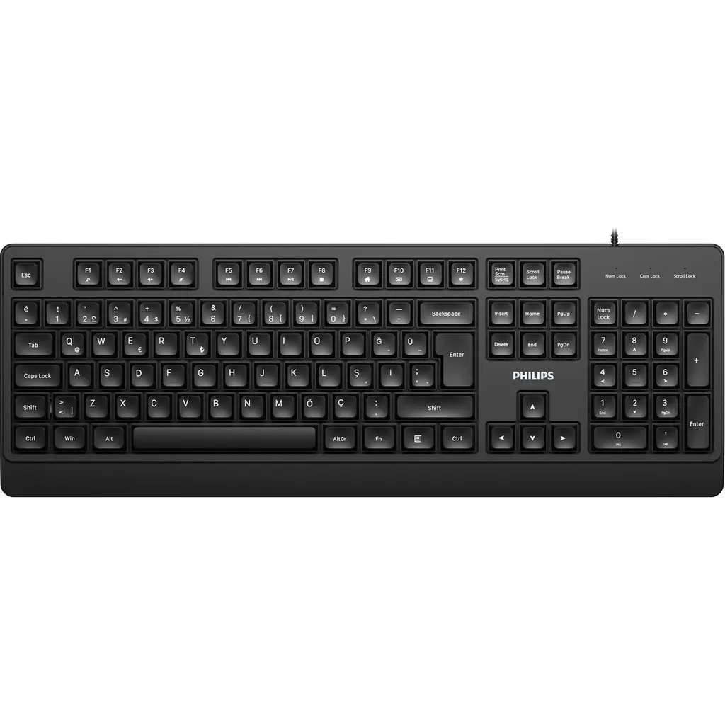 PHILIPS KABLOLU KLAVYE SPK6247B SİYAH