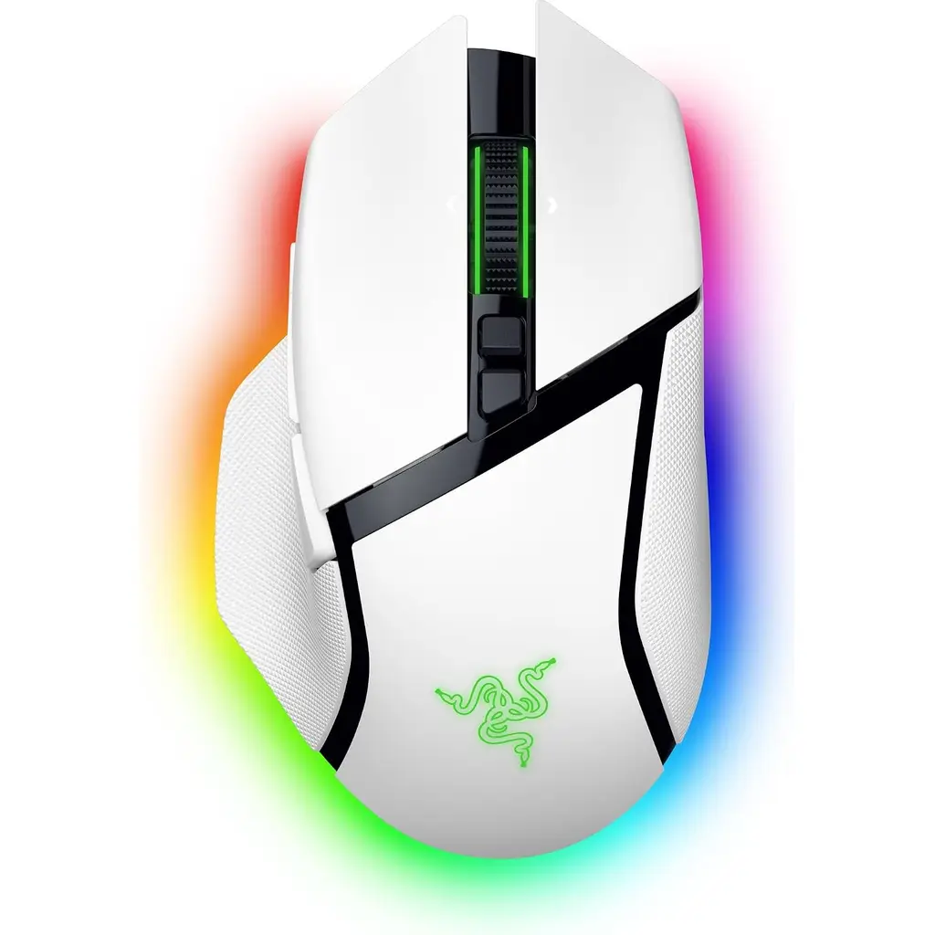 RAZER Basilisk V3 Pro RZ01-04620200-R3G1 Beyaz RGB Optik Kablolu/Kablosuz Oyuncu Mouse