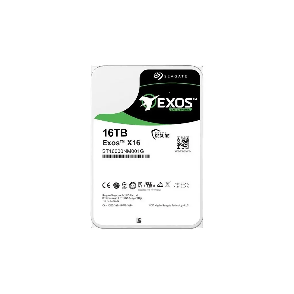 SEAGATE EXOS X16 3.5 16TB SATA 512M ST16000NM0001G