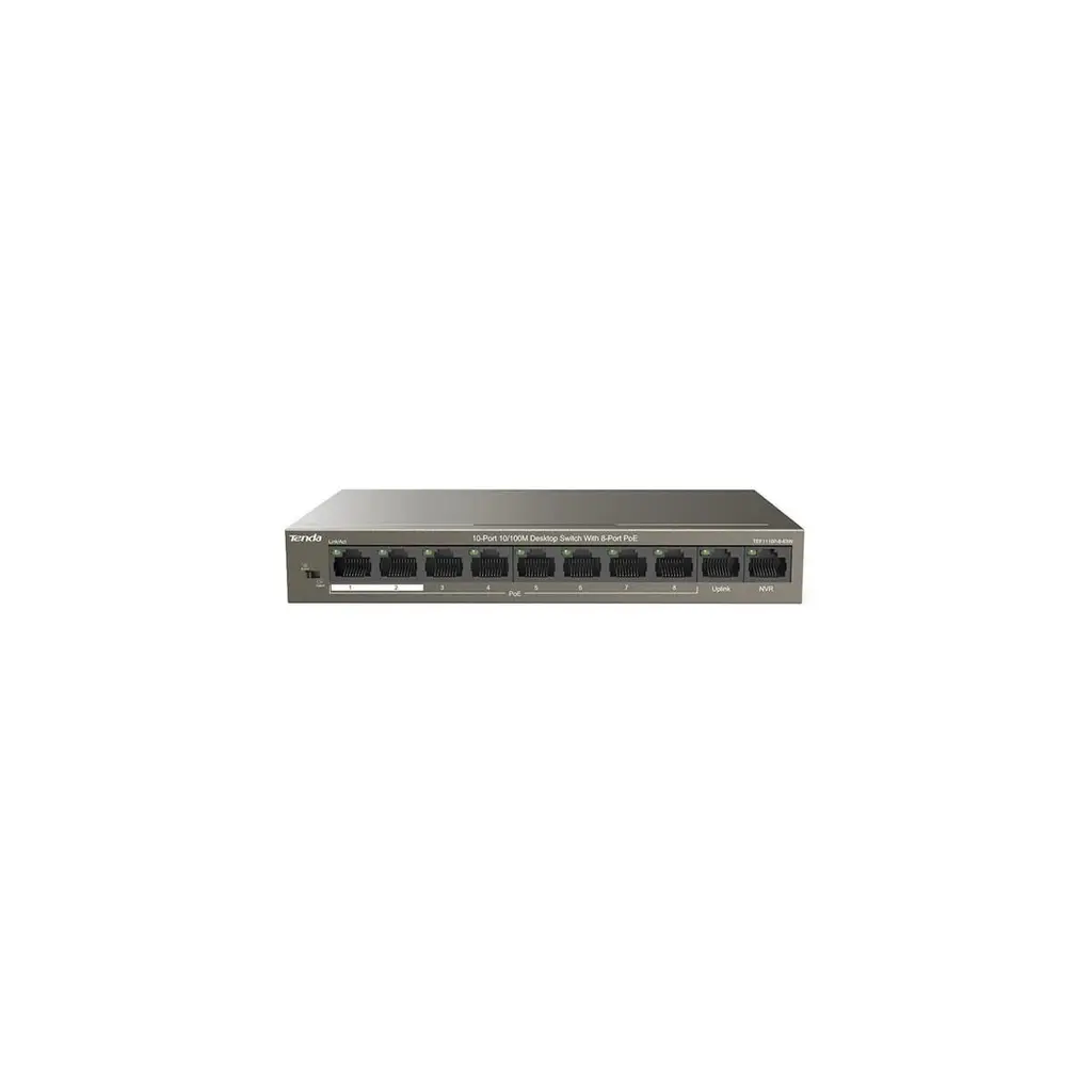TENDA 8port 63w FULL PoE TEF1110P-8-63W 10/100 Yönetilemez Switch