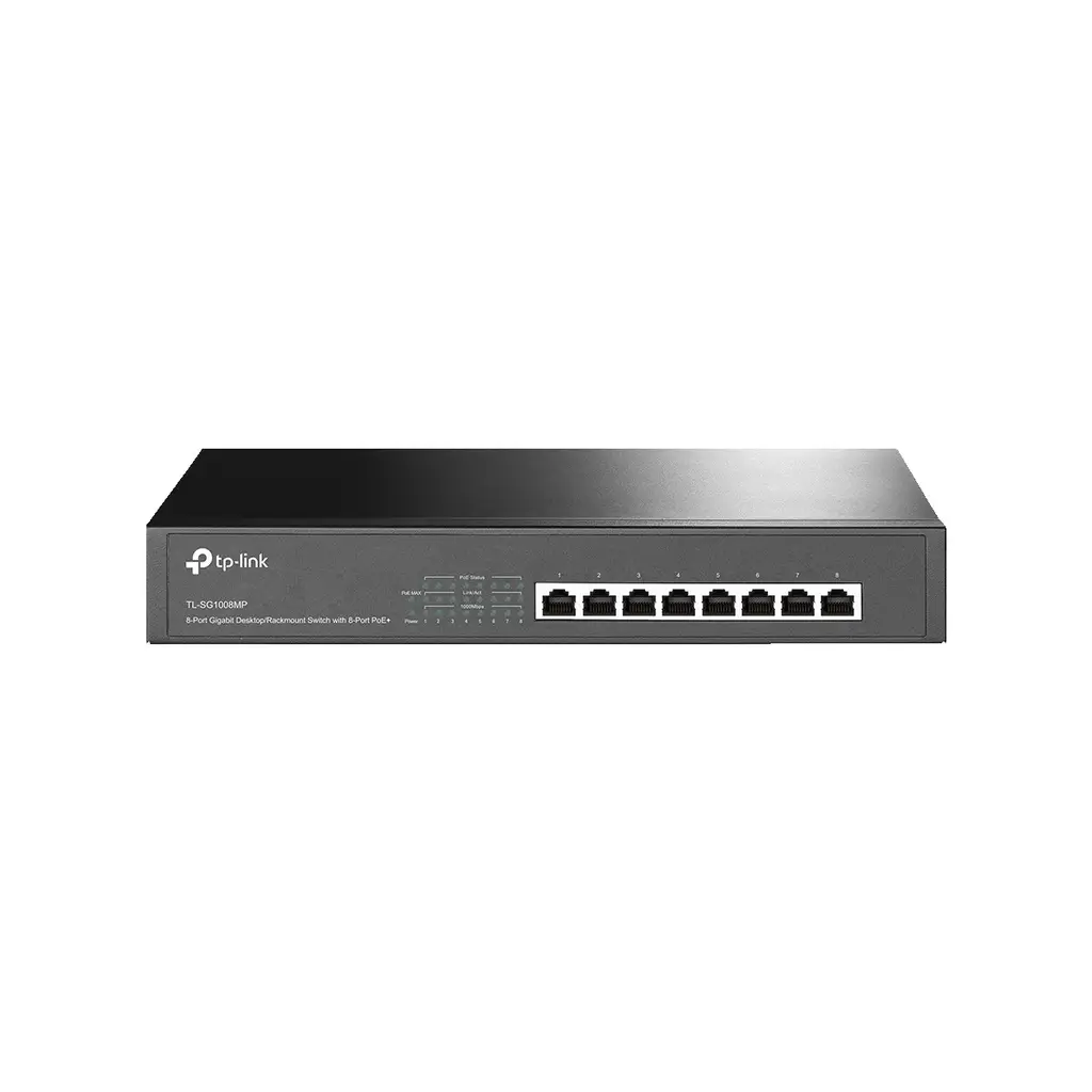TP-LINK TL-SG1008MP, 8-Port Gigabit Desktop/Rackmount Switch with 8-Port PoE+