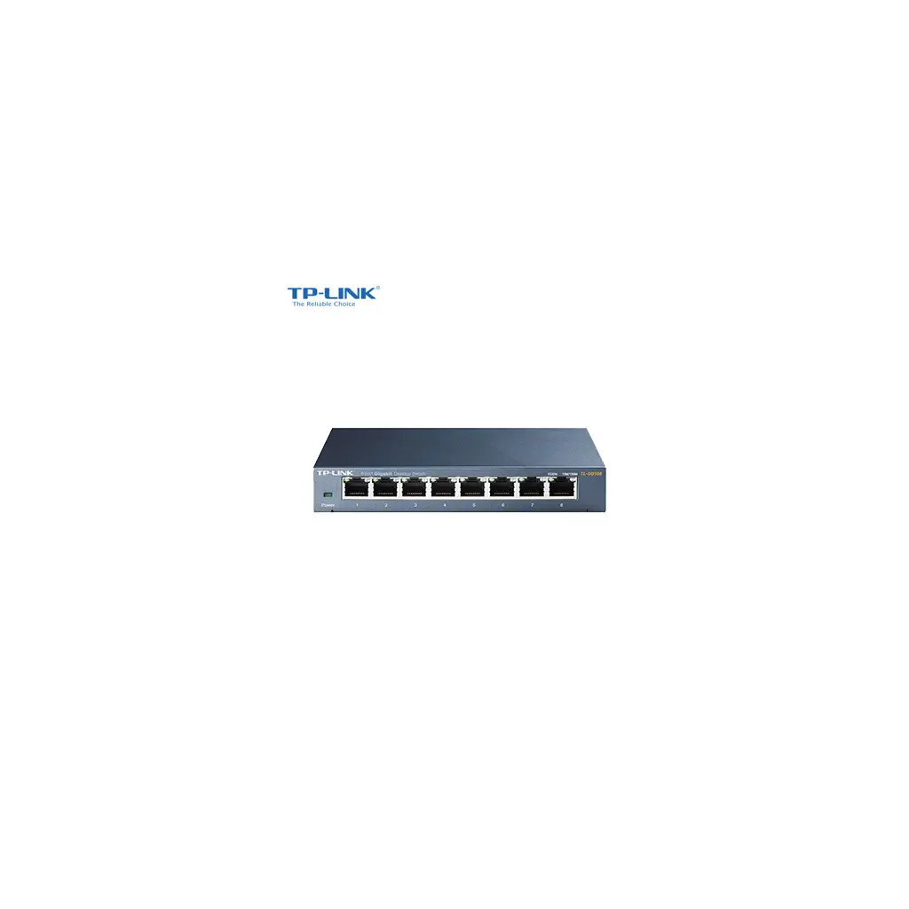 TP-LINK TL-SG108, 8 Port, 10/100/1000M, Çelik Kasa, Desktop Gigabit Switch / Omada Runrate