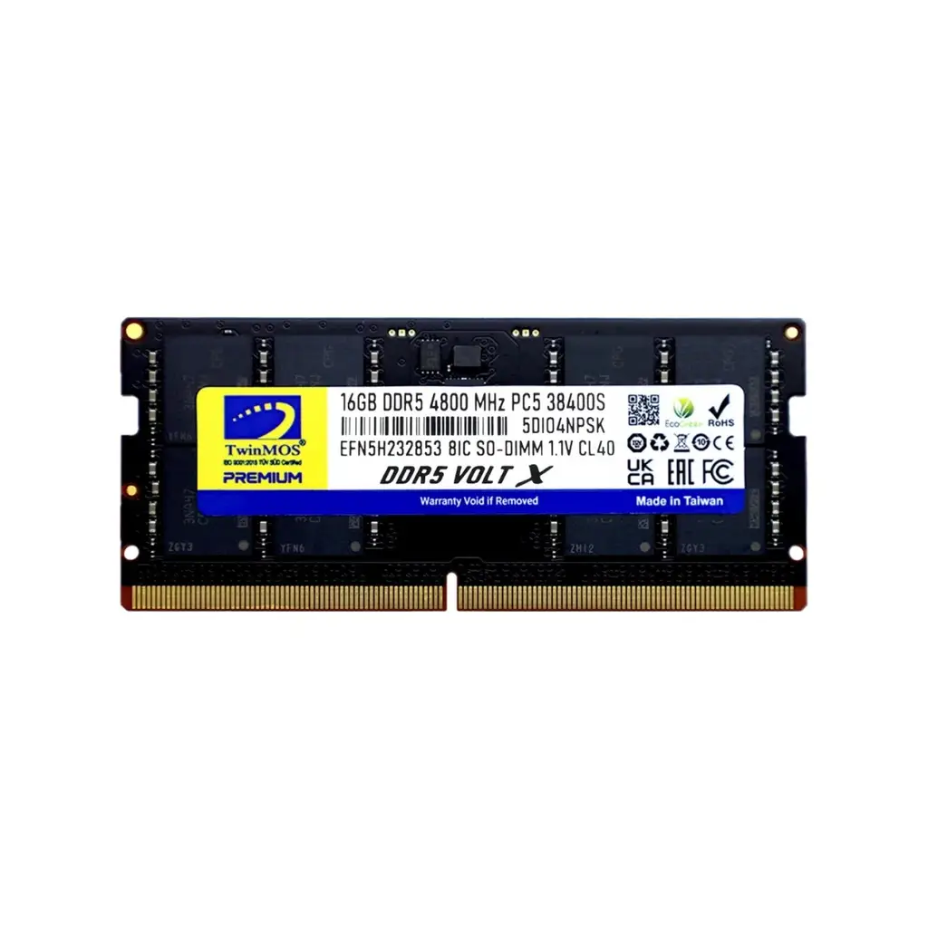 Twinmos 16GB 4800Mhz DDR5 Kutulu PC Bellek (TMD516GB4800U40)