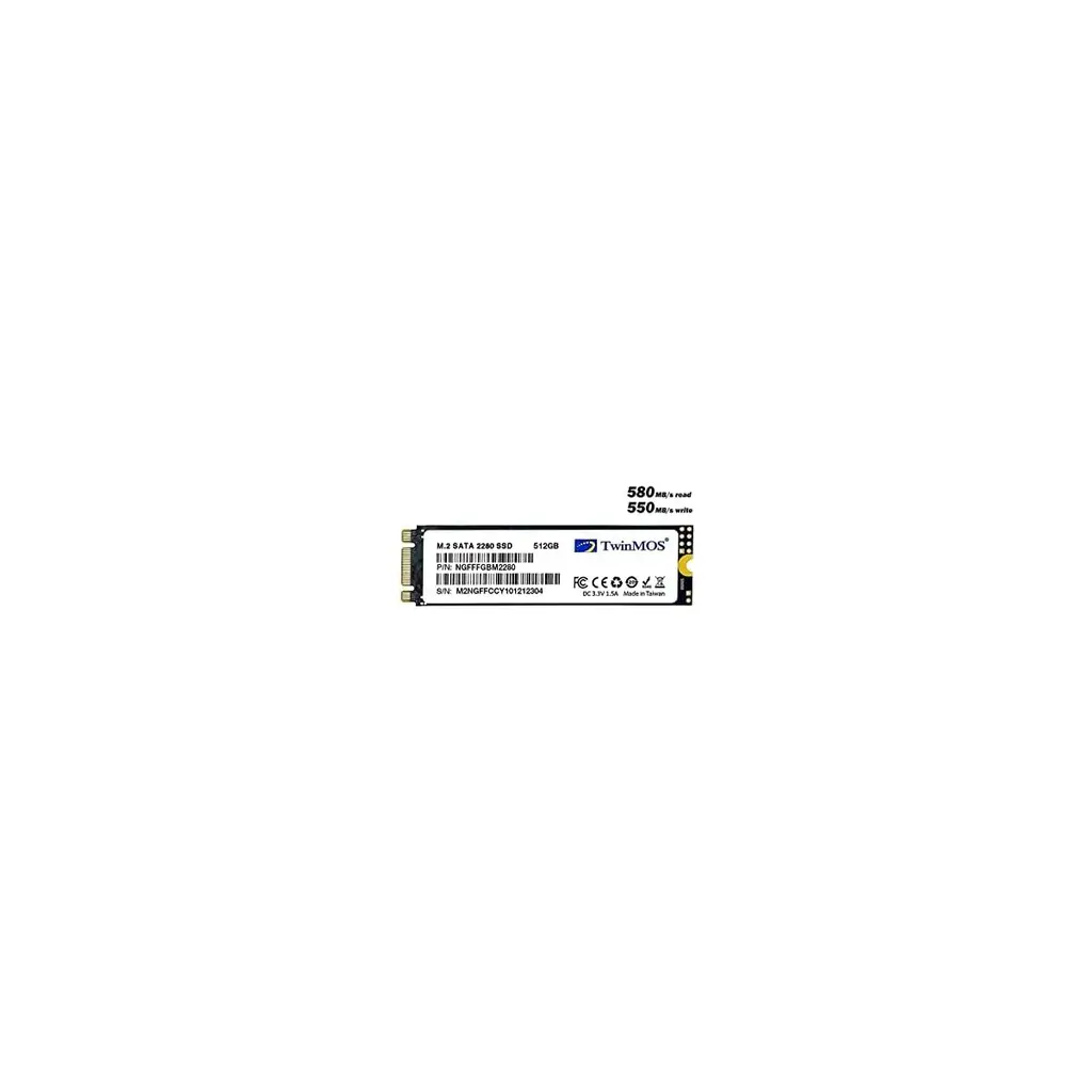 TWINMOS 512GB NGFFFGBM2280 580- 550MB/s M2 SATA-3 Disk