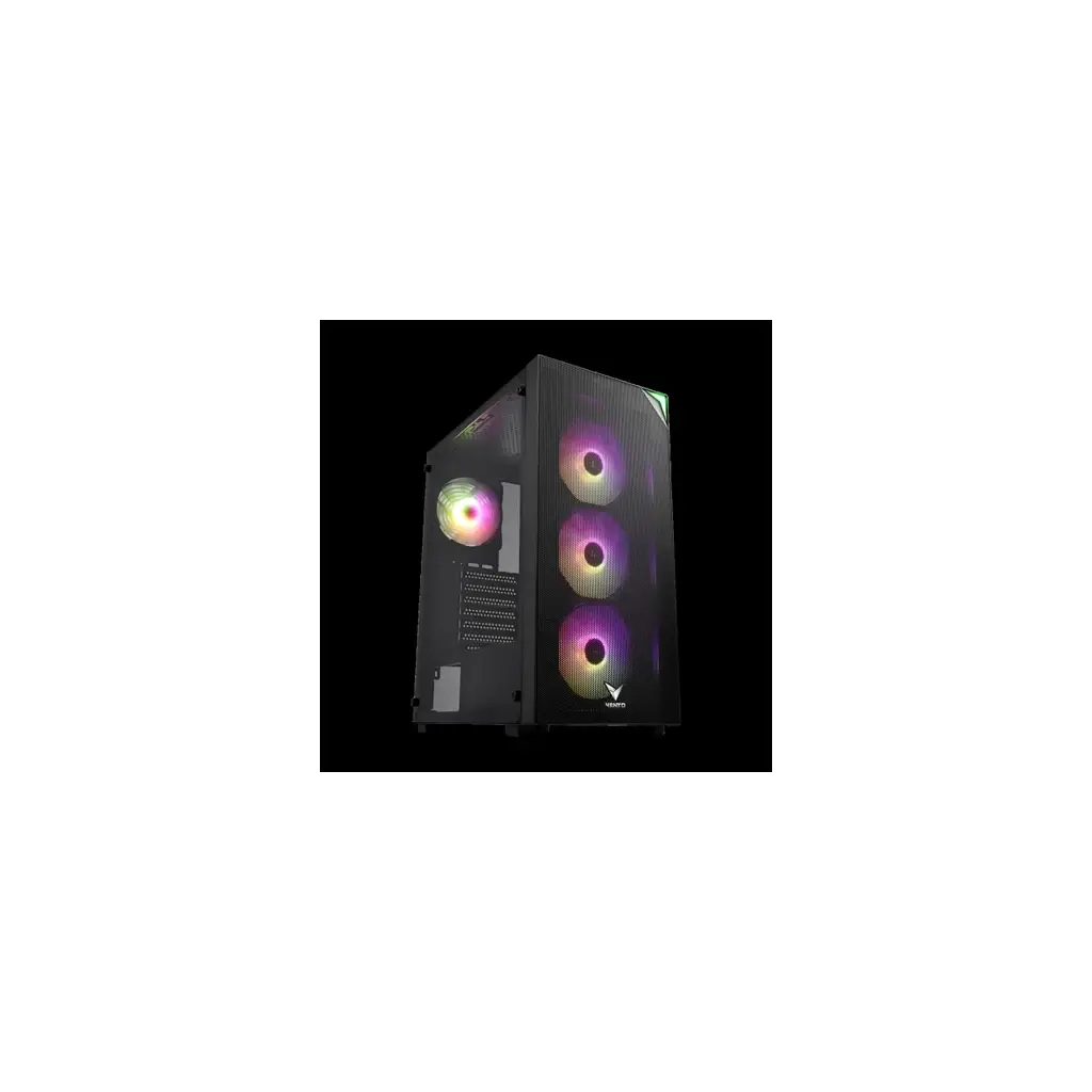 VENTO VG3400S Mid Tower, 650W 80+ Siyah, Temperli Cam, RGB, ATX GAMING KASA