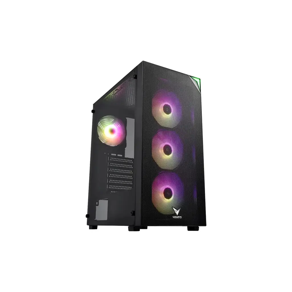 VENTO VG4200S Mid Tower, 750W 80+ Siyah, Temperli Cam, RGB, ATX GAMING KASA