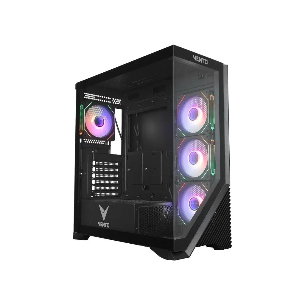 VENTO VG4202FLA ATX Tower, 850W 80+ Siyah, Temperli Cam, RGB, Mesh, ATX GAMING KASA